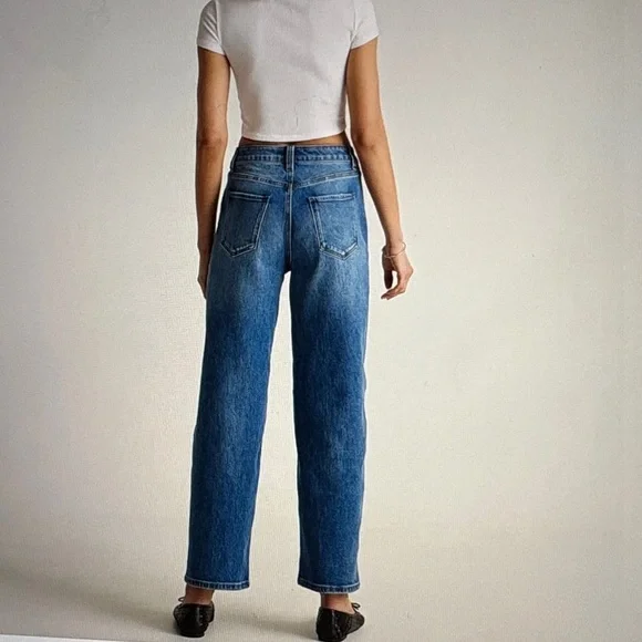 Quince Bella Stretch Barrel Jeans 31 - Picture 3 of 11